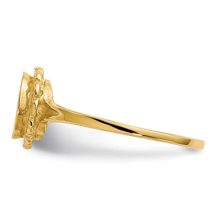 Lovely Rita's Ring 14k Yellow Gold Polished Solid Signet Ring