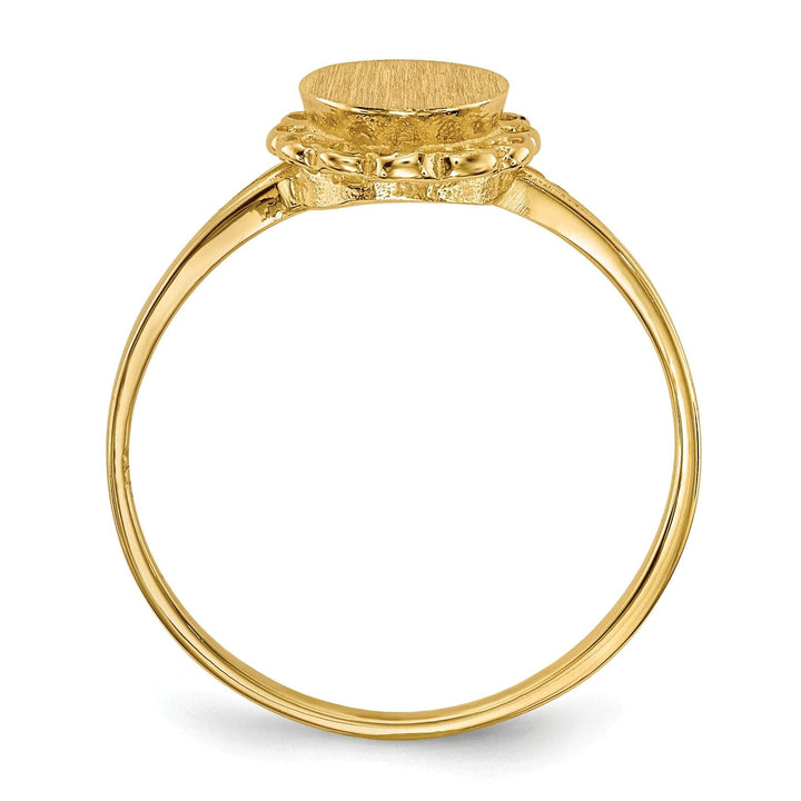 Lovely Rita's Ring 14k Yellow Gold Polished Solid Signet Ring