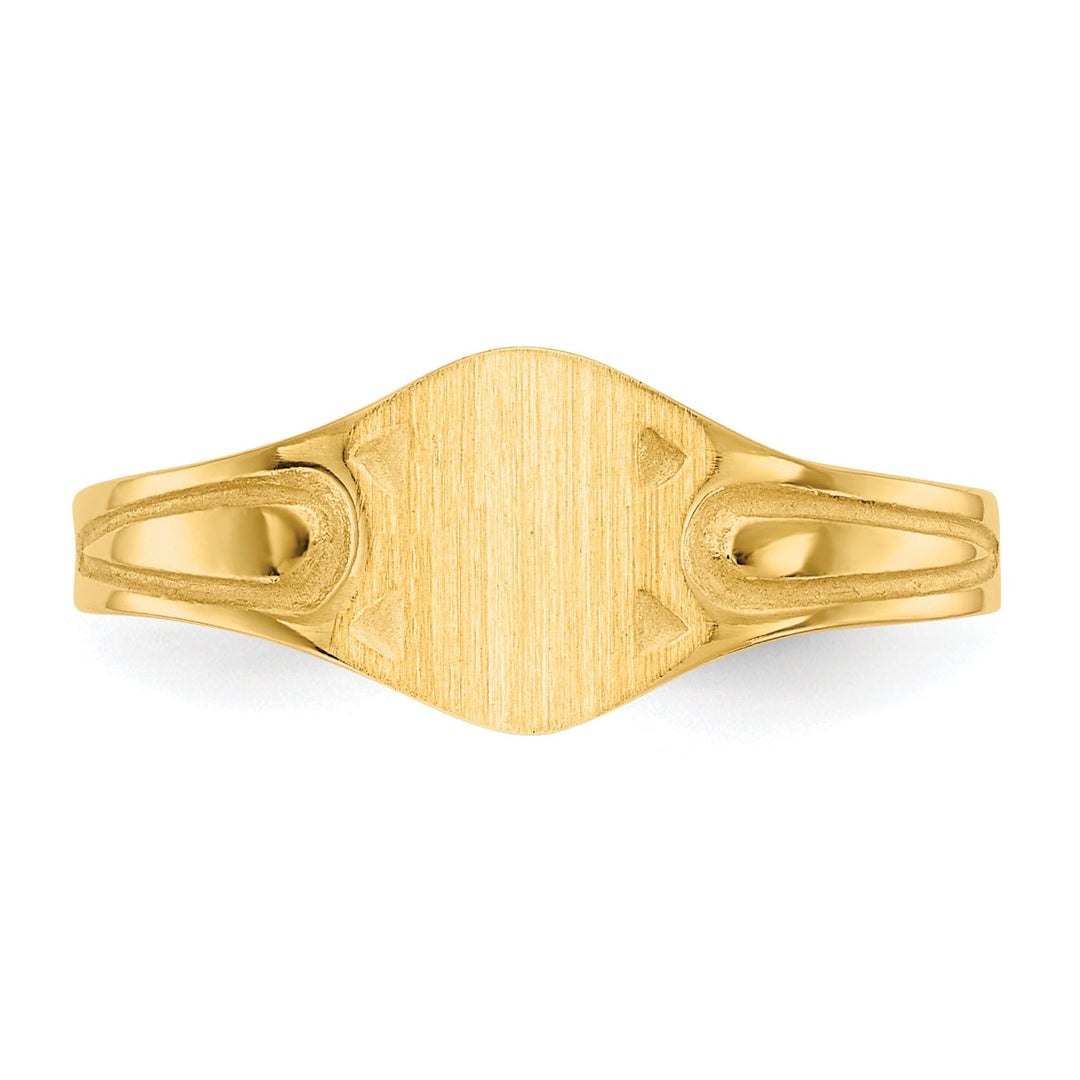 Lovely Rita's Ring 14k Yellow Gold Polished Solid Signet Ring