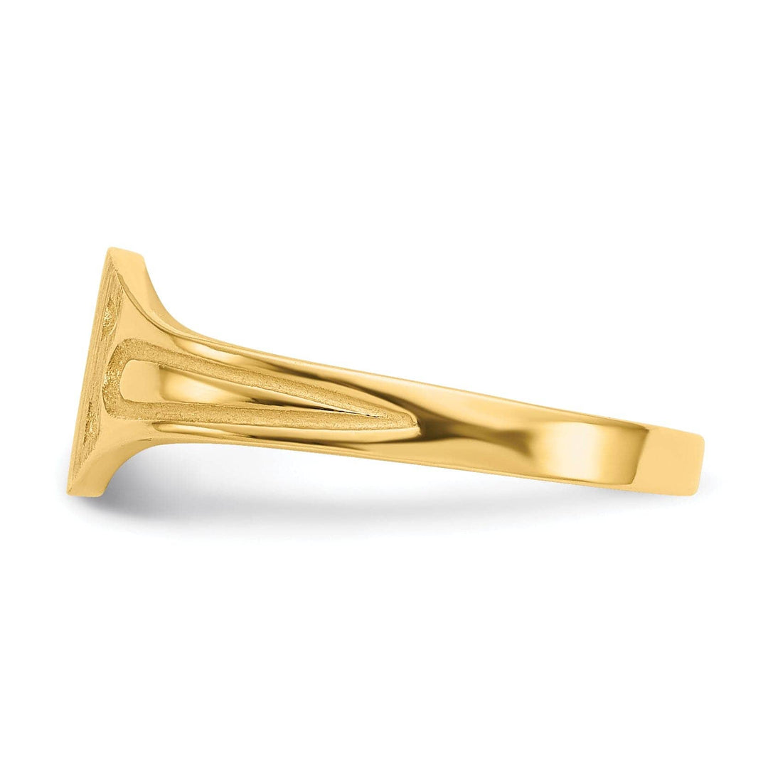 Lovely Rita's Ring 14k Yellow Gold Polished Solid Signet Ring