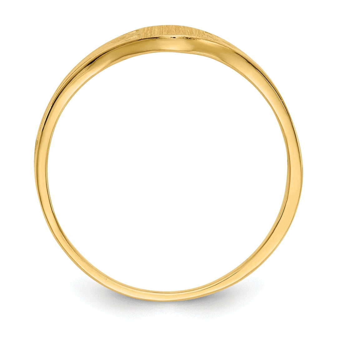 Lovely Rita's Ring 14k Yellow Gold Polished Solid Signet Ring