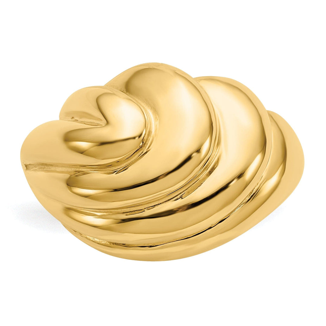 Lovely Rita's Ring 14k Yellow Gold Polished Swirl Dome Ring