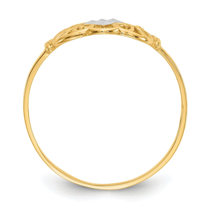Lovely Rita's Ring 14k Yellow Gold Rhodium Filigree Ring