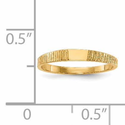 Lovely Rita's Ring 14k Yellow Gold Ridged Baby Children's Ring