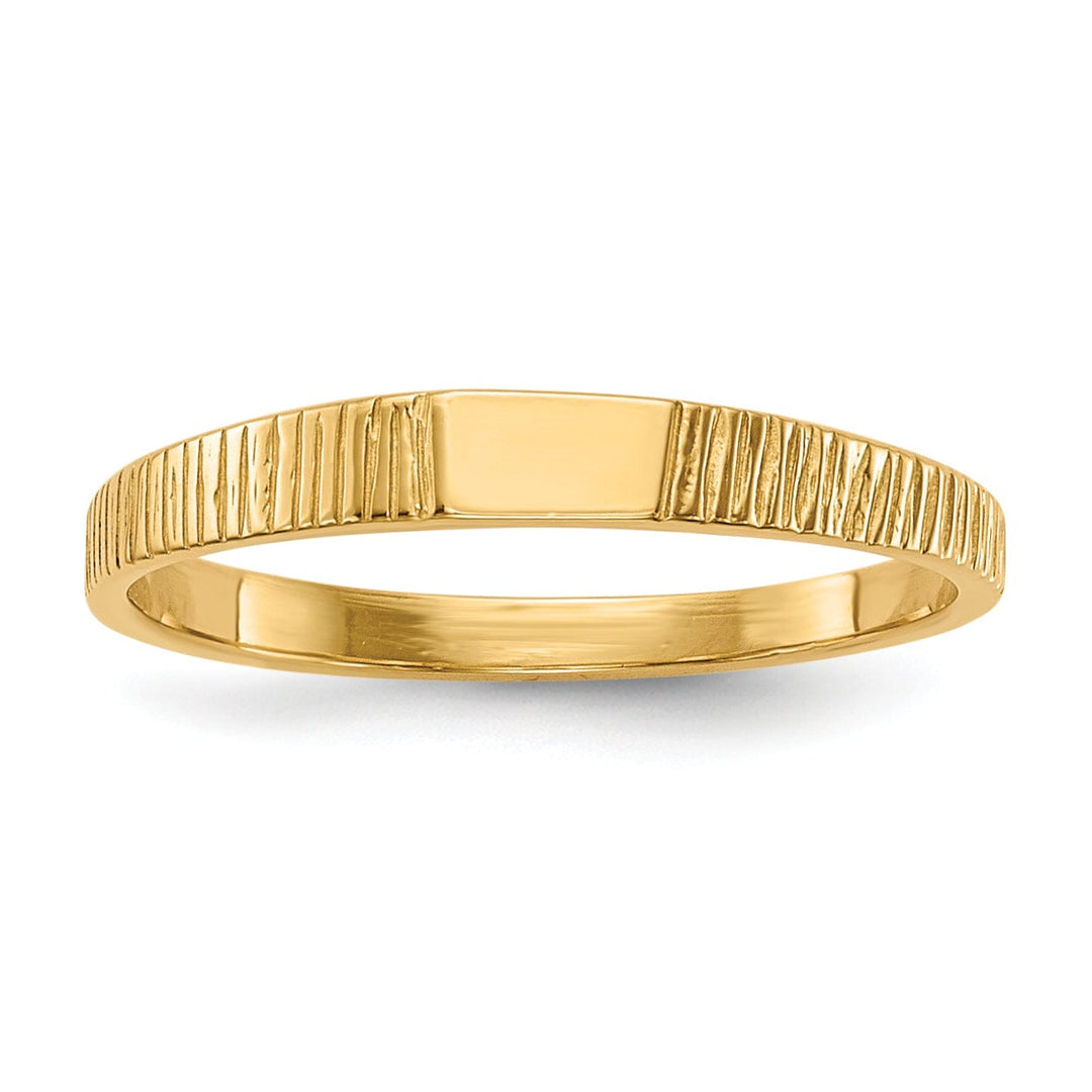 Lovely Rita's Ring 14k Yellow Gold Ridged Baby Children's Ring