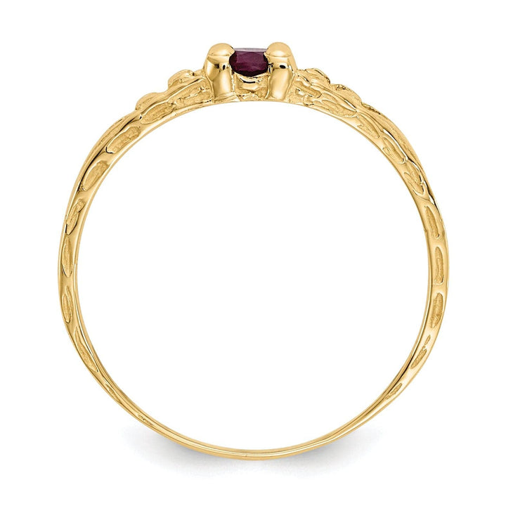 Lovely Rita's Ring 14k Yellow Gold Ruby Birthstone Baby Ring