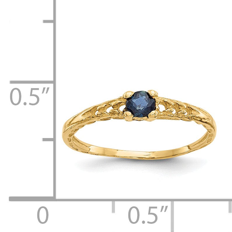 Lovely Rita's Ring 14k Yellow Gold Sapphire Birthstone Baby Ring