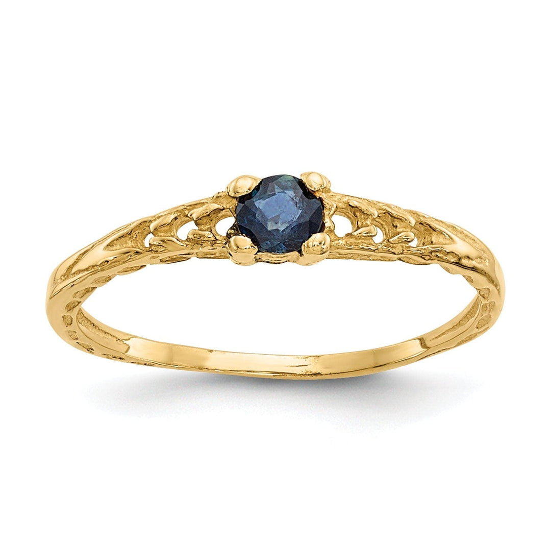 Lovely Rita's Ring 14k Yellow Gold Sapphire Birthstone Baby Ring