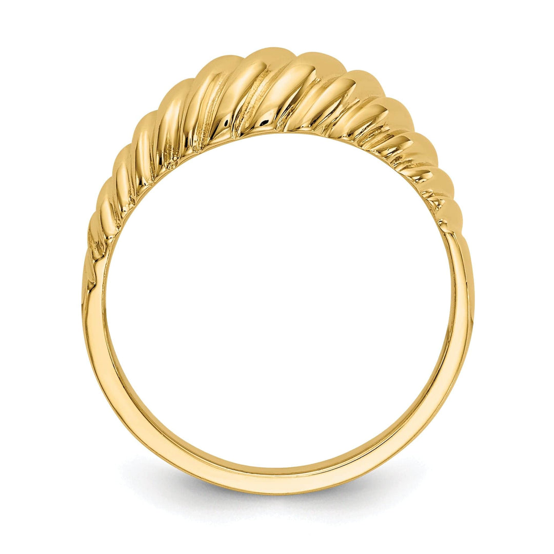 Lovely Rita's Ring 14k Yellow Gold Scalloped Dome Fancy Ring