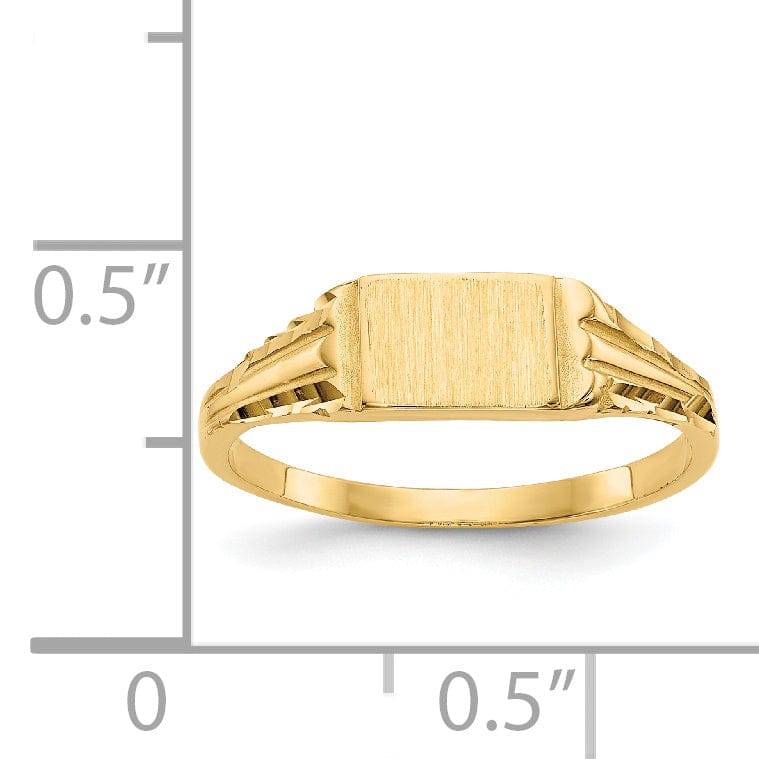 Lovely Rita's Ring 14k Yellow Gold Signet Children's Ring