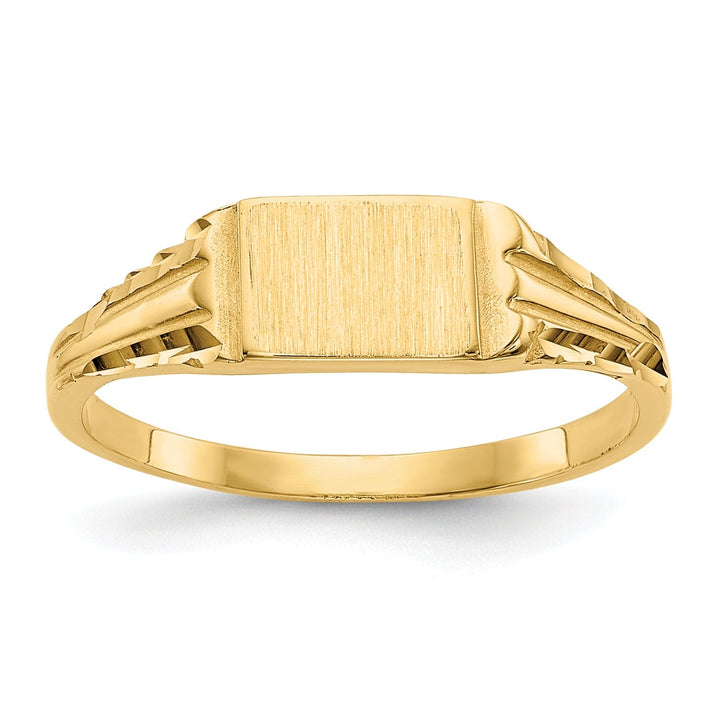 Lovely Rita's Ring 14k Yellow Gold Signet Children's Ring