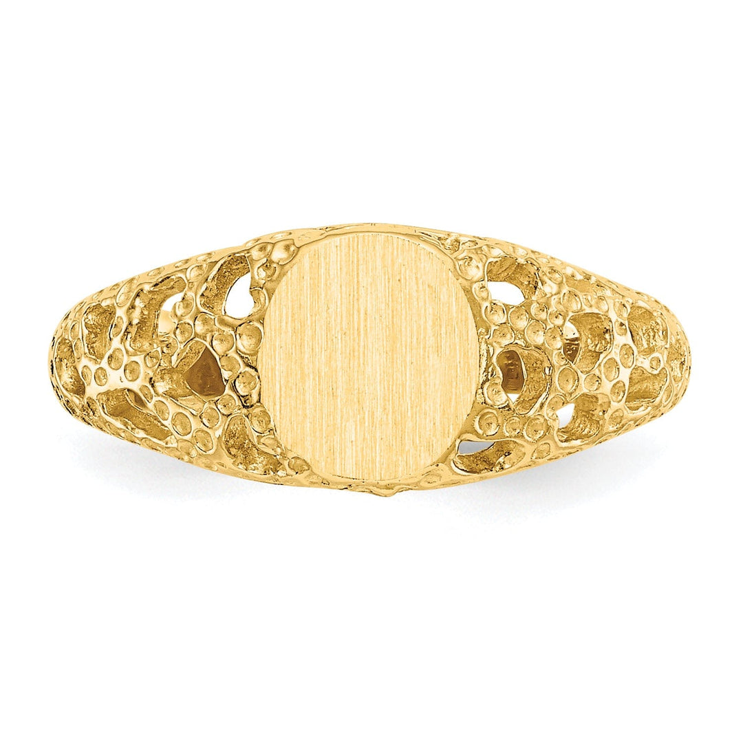 Lovely Rita's Ring 14k Yellow Gold Signet Children's Ring