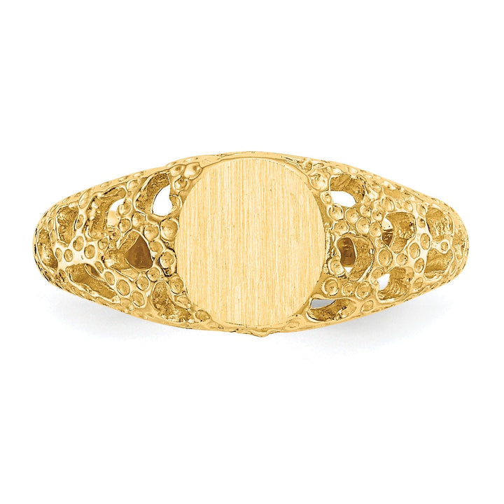 Lovely Rita's Ring 14k Yellow Gold Signet Children's Ring