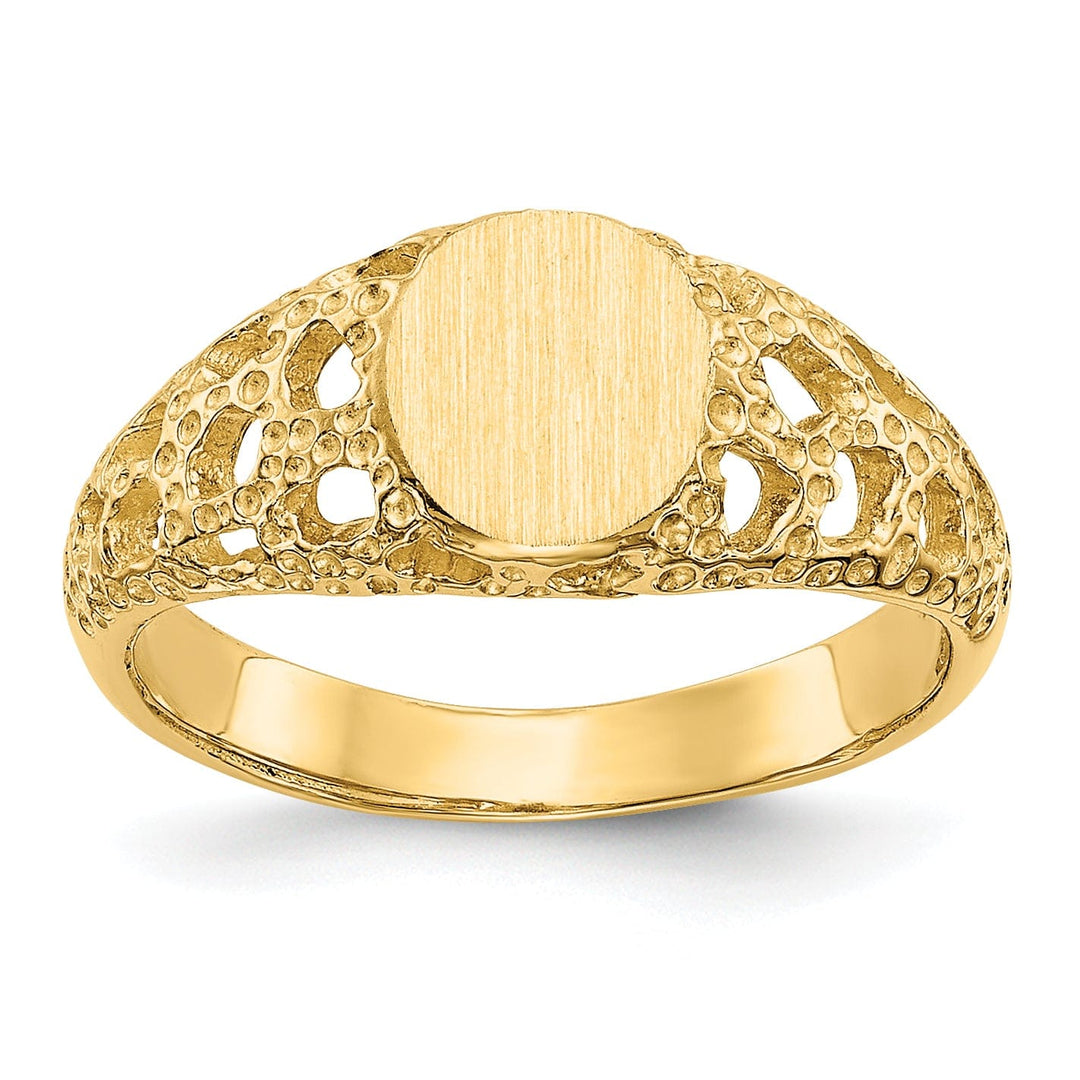 Lovely Rita's Ring 14k Yellow Gold Signet Children's Ring