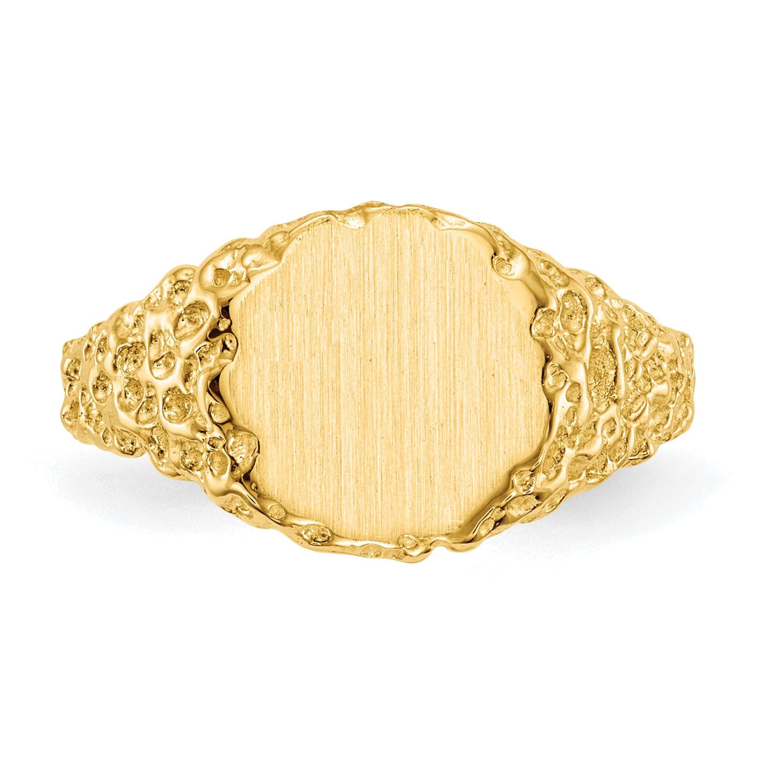Lovely Rita's Ring 14k Yellow Gold Solid Back Signet Ring