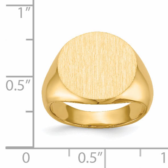 Lovely Rita's Ring 14k Yellow Gold Solid Back Signet Ring