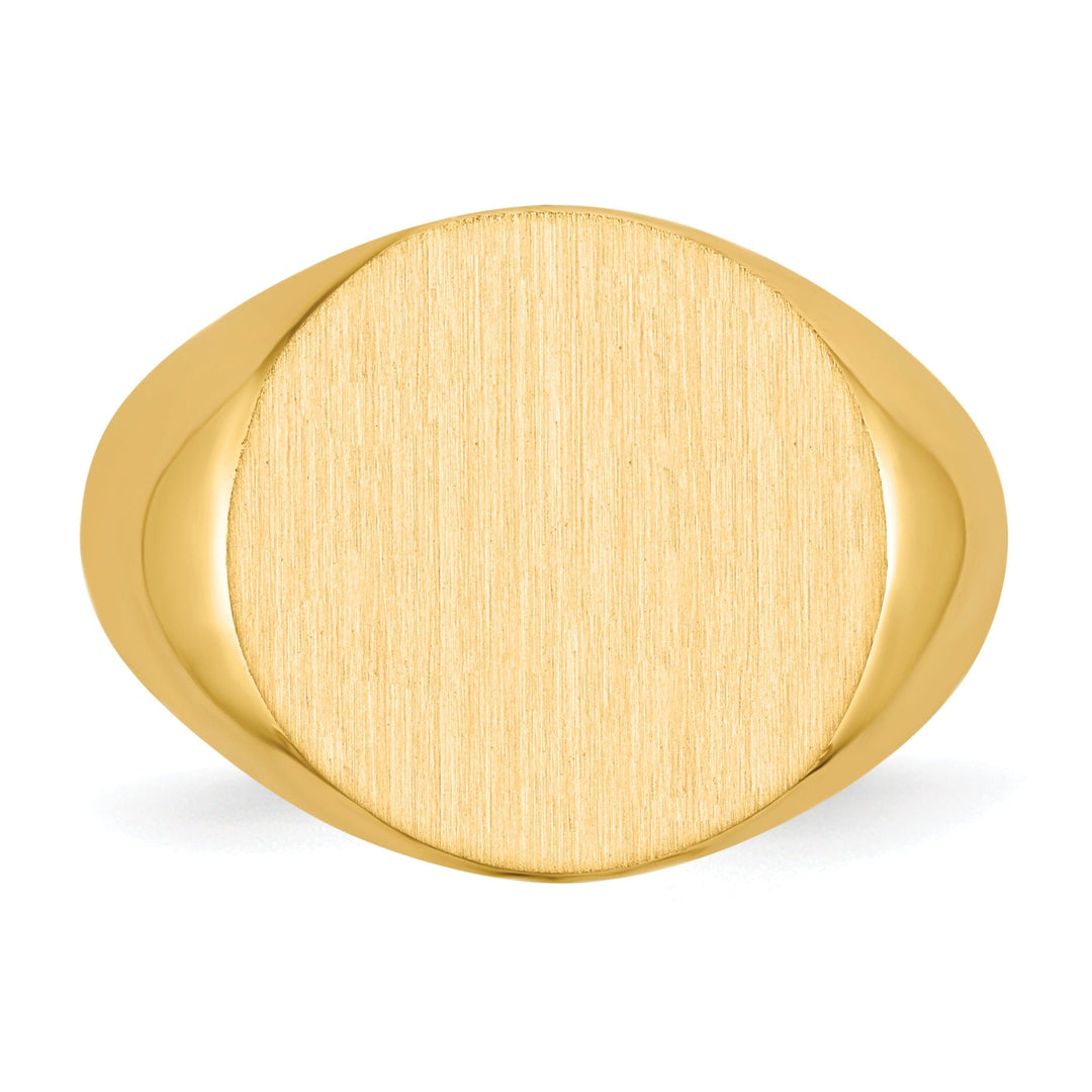 Lovely Rita's Ring 14k Yellow Gold Solid Back Signet Ring