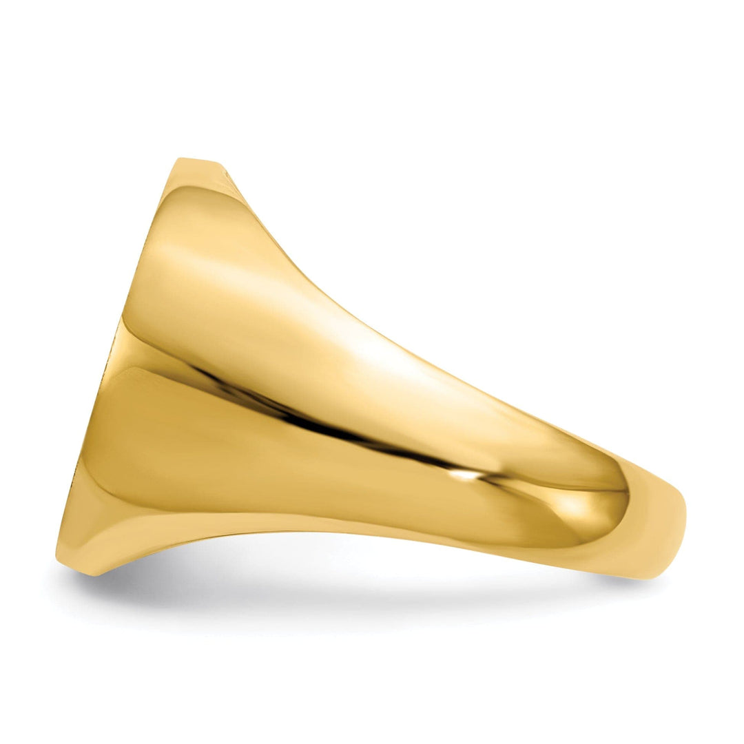 Lovely Rita's Ring 14k Yellow Gold Solid Back Signet Ring