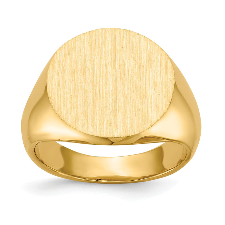 Lovely Rita's Ring 14k Yellow Gold Solid Back Signet Ring