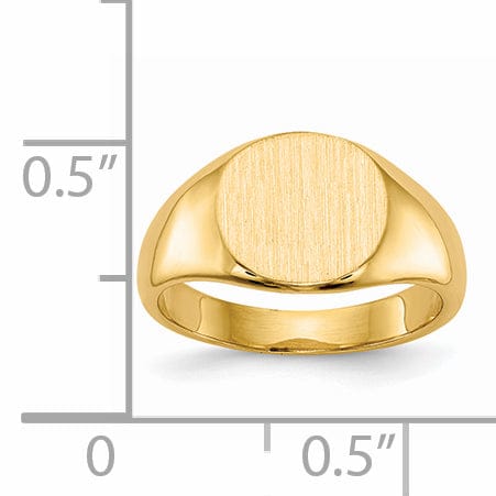 Lovely Rita's Ring 14k Yellow Gold Solid Back Signet Ring