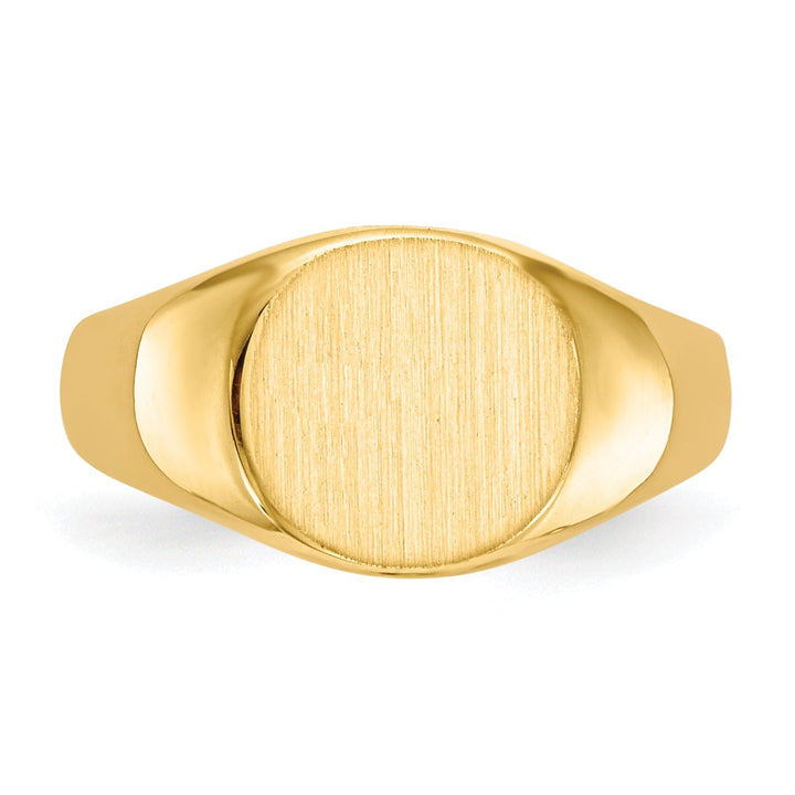 Lovely Rita's Ring 14k Yellow Gold Solid Back Signet Ring