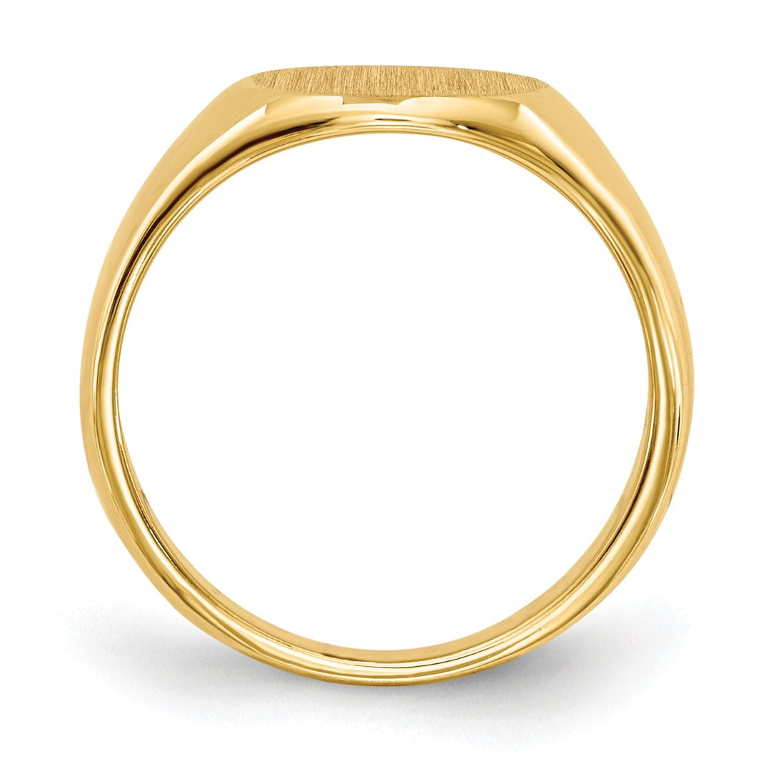 Lovely Rita's Ring 14k Yellow Gold Solid Back Signet Ring