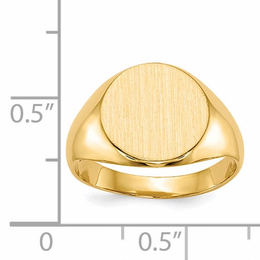 Lovely Rita's Ring 14k Yellow Gold Solid Back Signet Ring