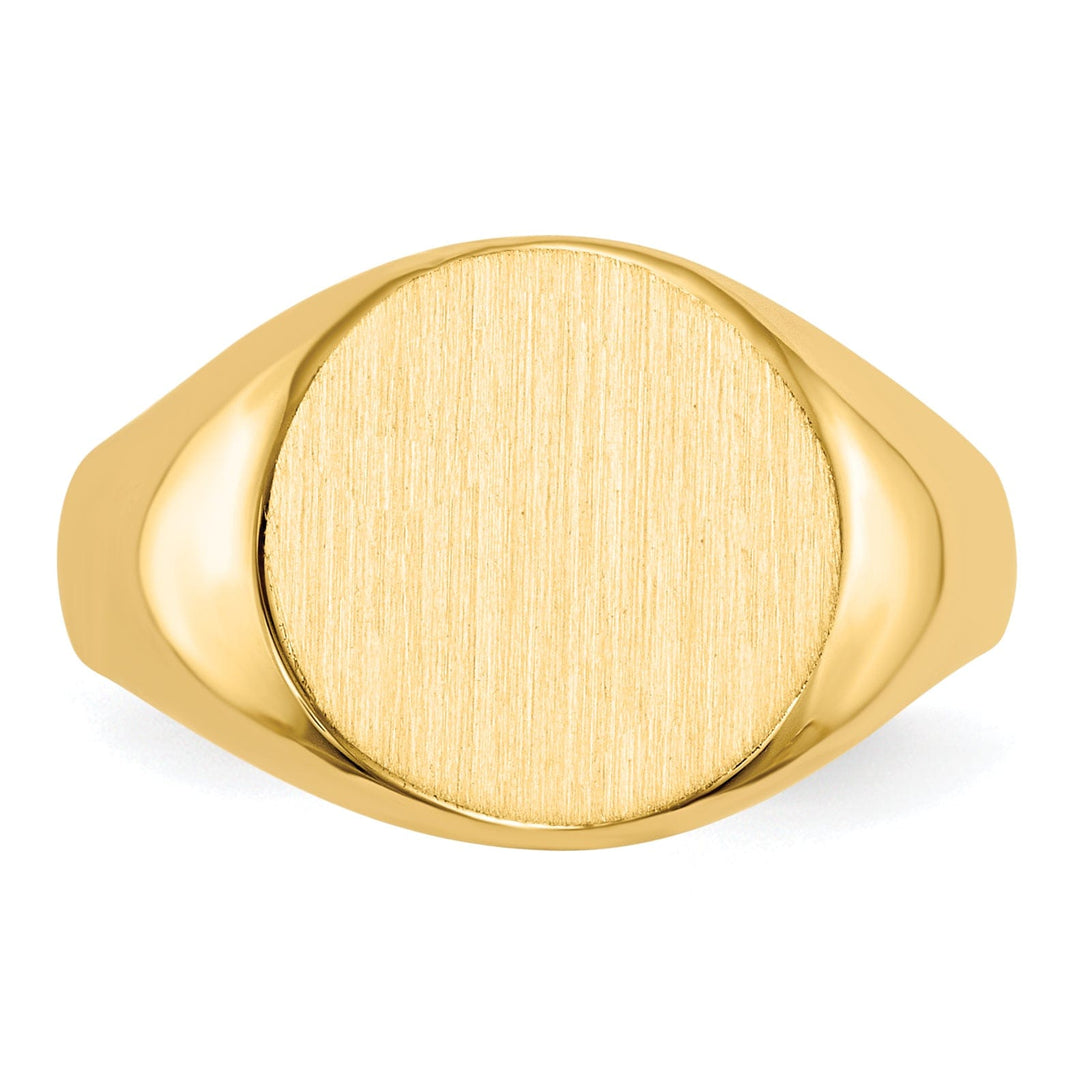 Lovely Rita's Ring 14k Yellow Gold Solid Back Signet Ring