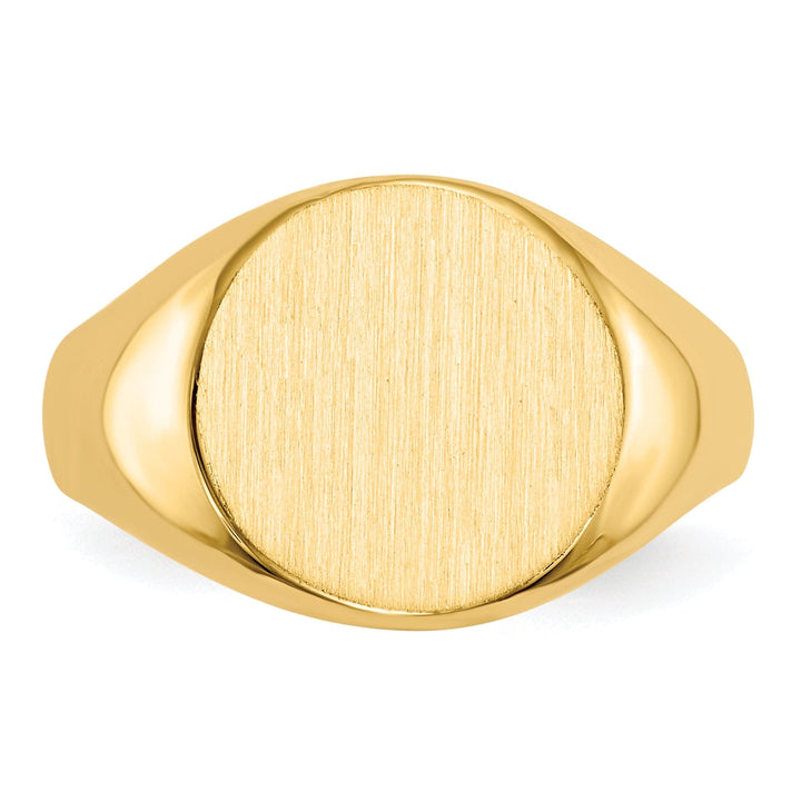 Lovely Rita's Ring 14k Yellow Gold Solid Back Signet Ring