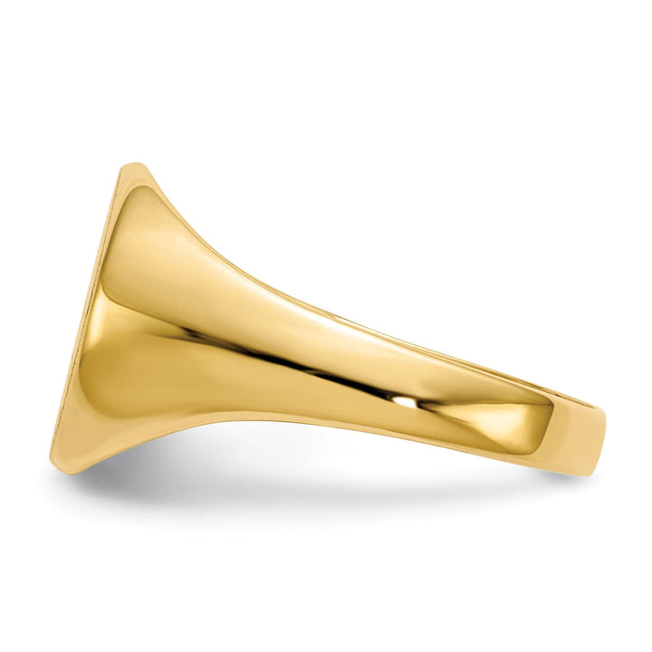 Lovely Rita's Ring 14k Yellow Gold Solid Back Signet Ring