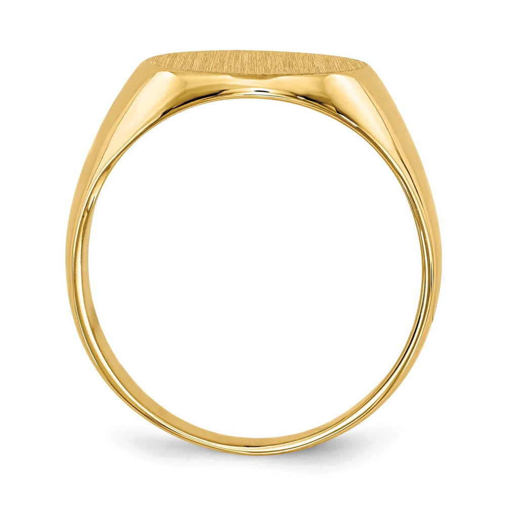 Lovely Rita's Ring 14k Yellow Gold Solid Back Signet Ring