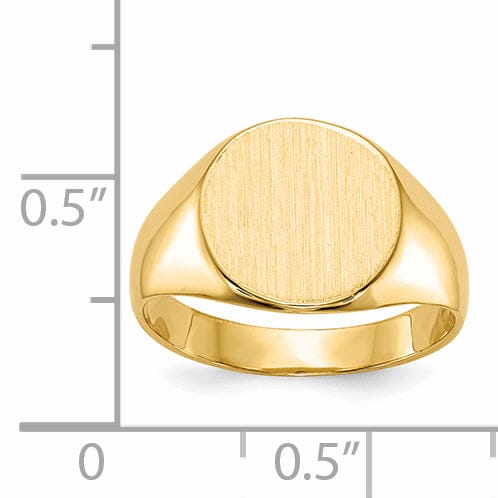 Lovely Rita's Ring 14k Yellow Gold Solid Back Signet Ring