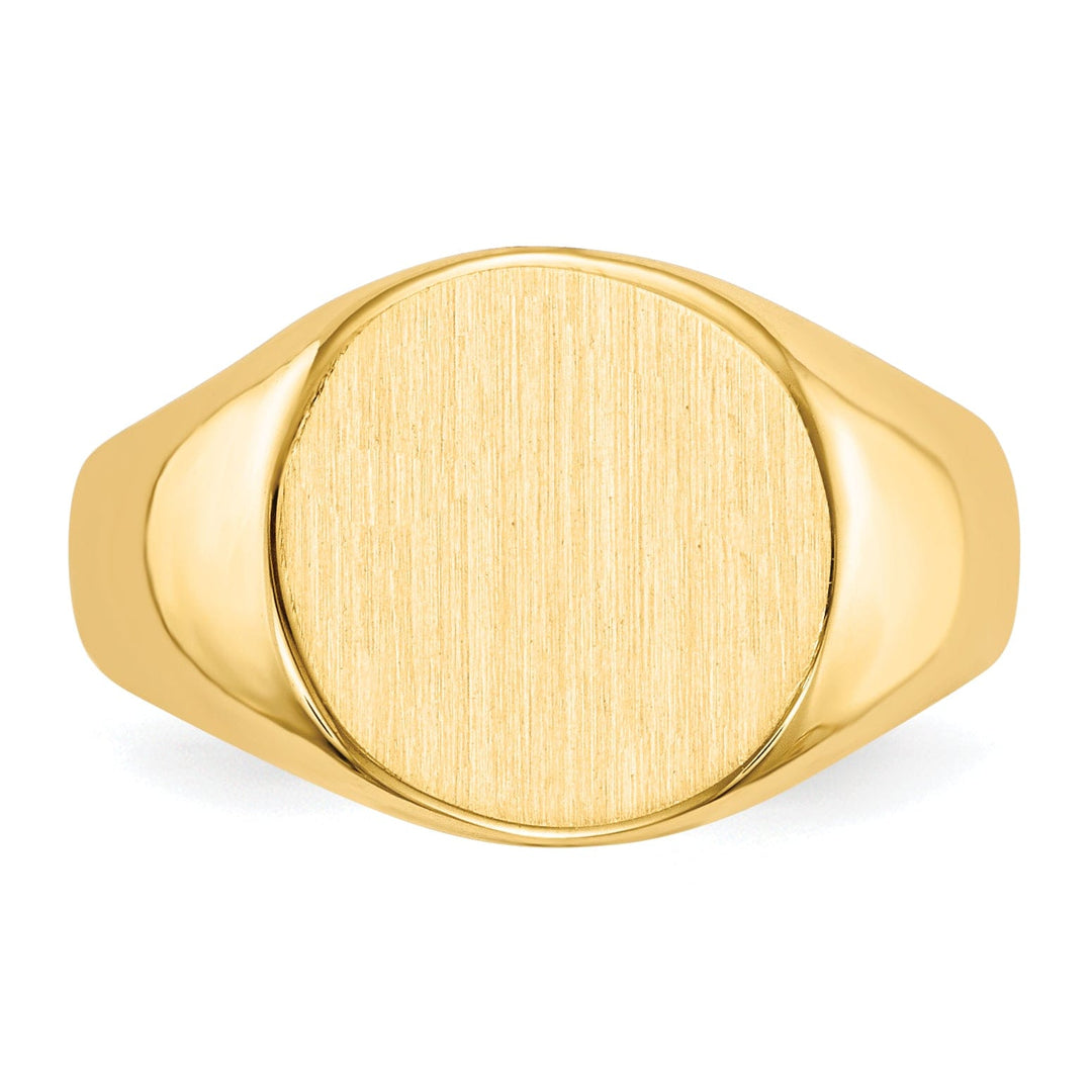 Lovely Rita's Ring 14k Yellow Gold Solid Back Signet Ring
