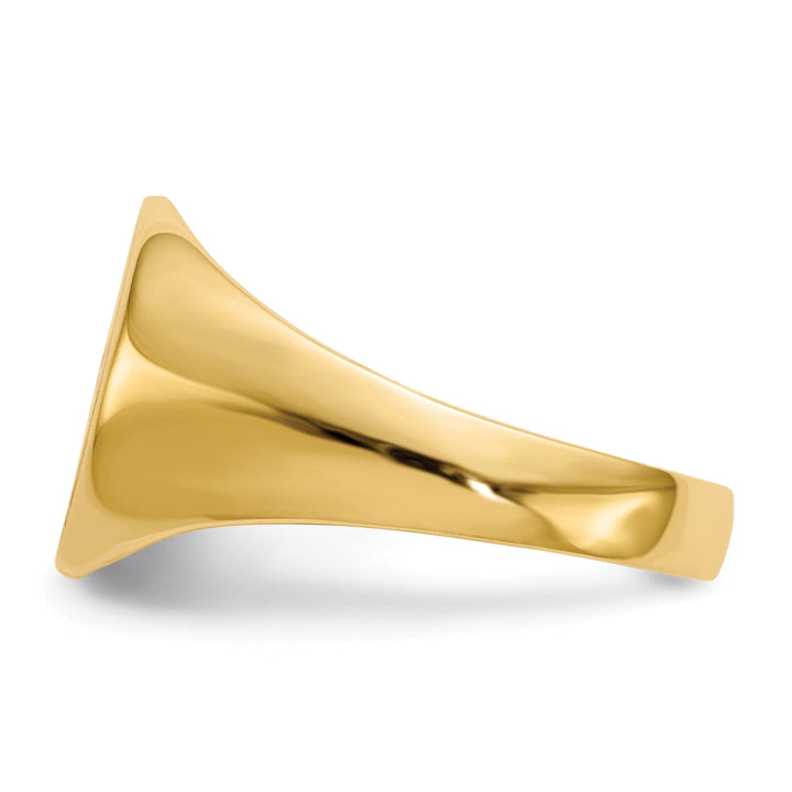 Lovely Rita's Ring 14k Yellow Gold Solid Back Signet Ring