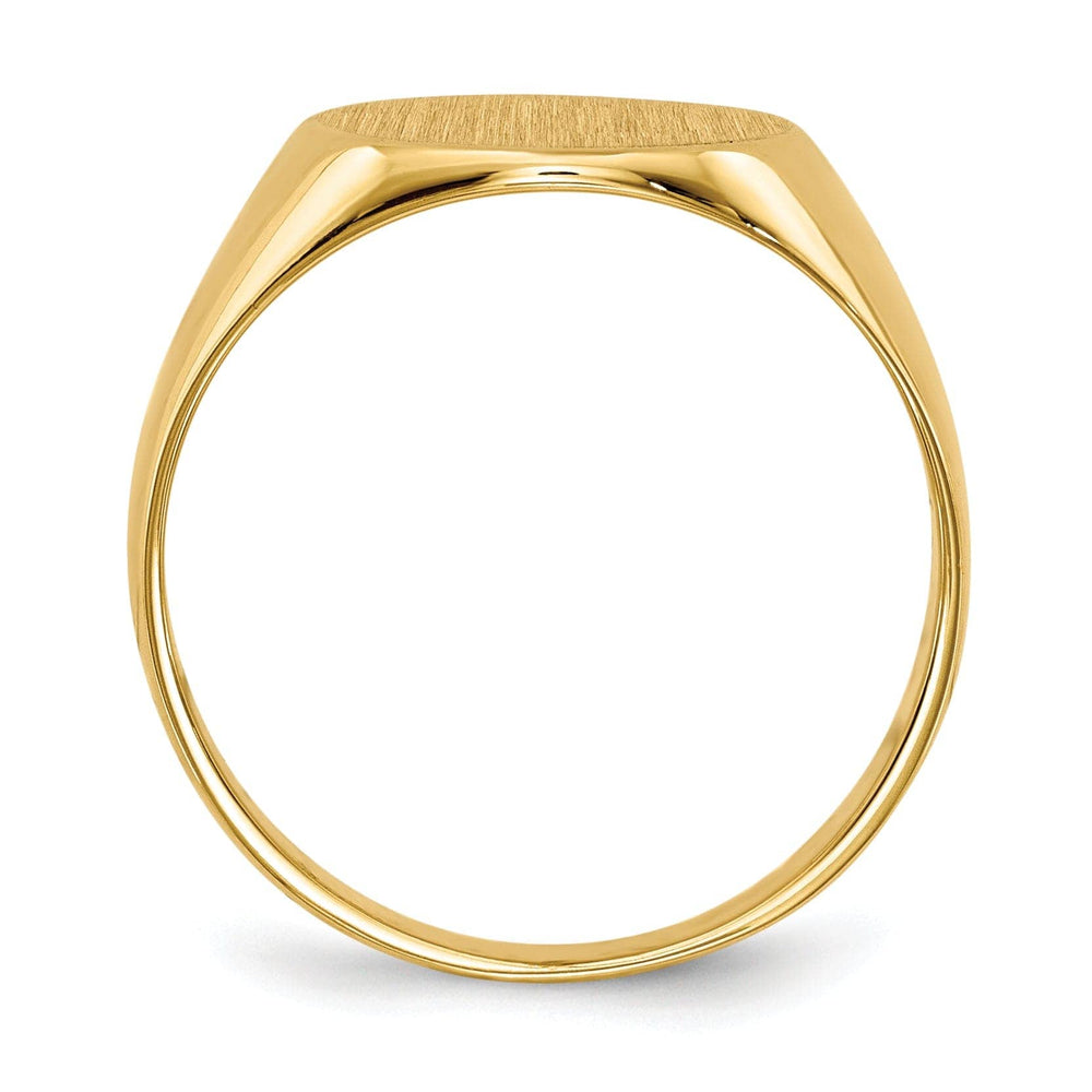 Lovely Rita's Ring 14k Yellow Gold Solid Back Signet Ring