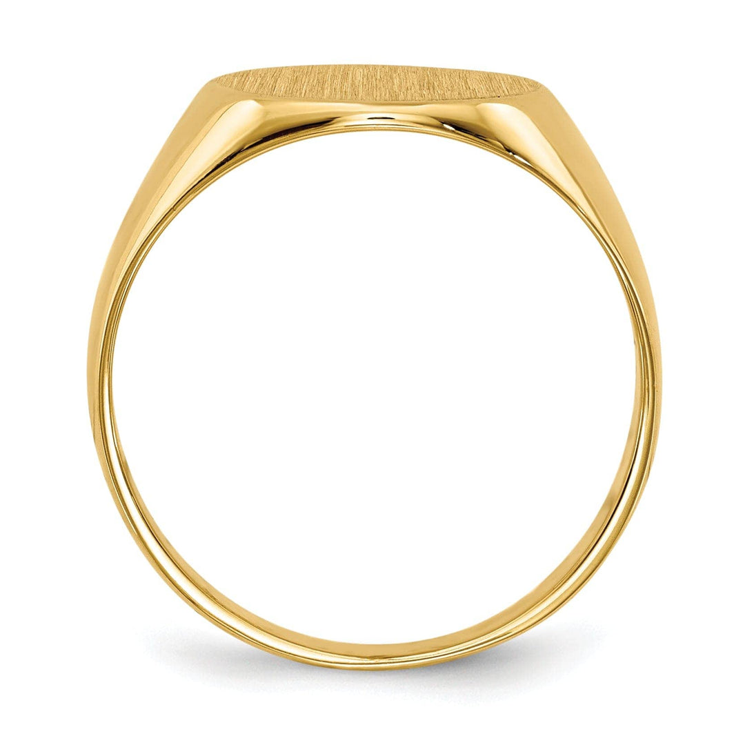 Lovely Rita's Ring 14k Yellow Gold Solid Back Signet Ring