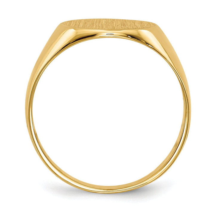 Lovely Rita's Ring 14k Yellow Gold Solid Back Signet Ring