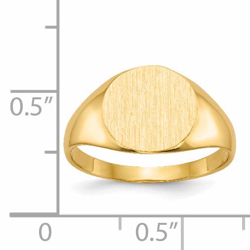 Lovely Rita's Ring 14k Yellow Gold Solid Back Signet Ring