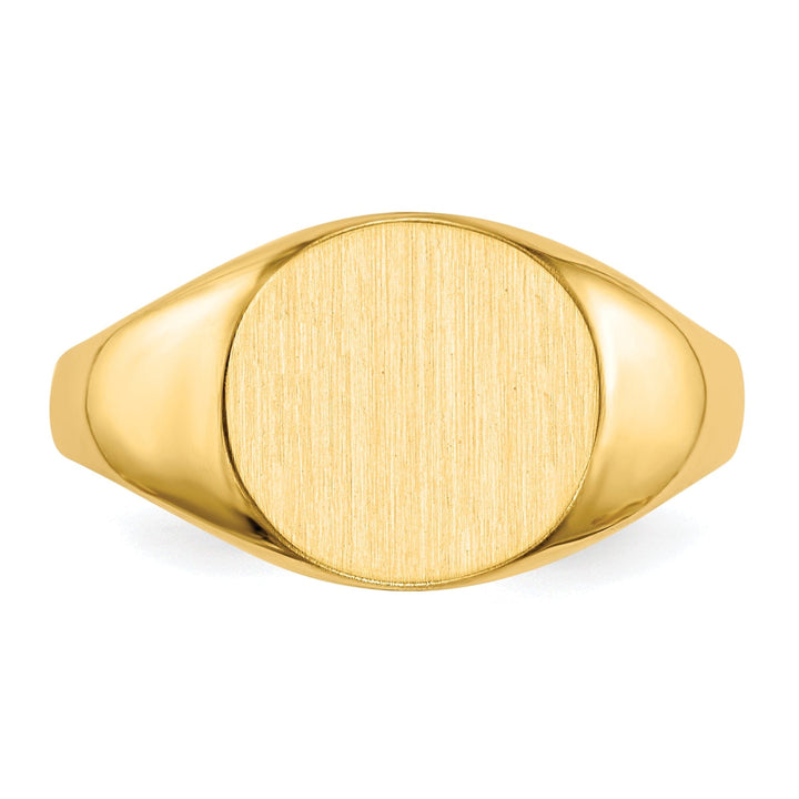 Lovely Rita's Ring 14k Yellow Gold Solid Back Signet Ring