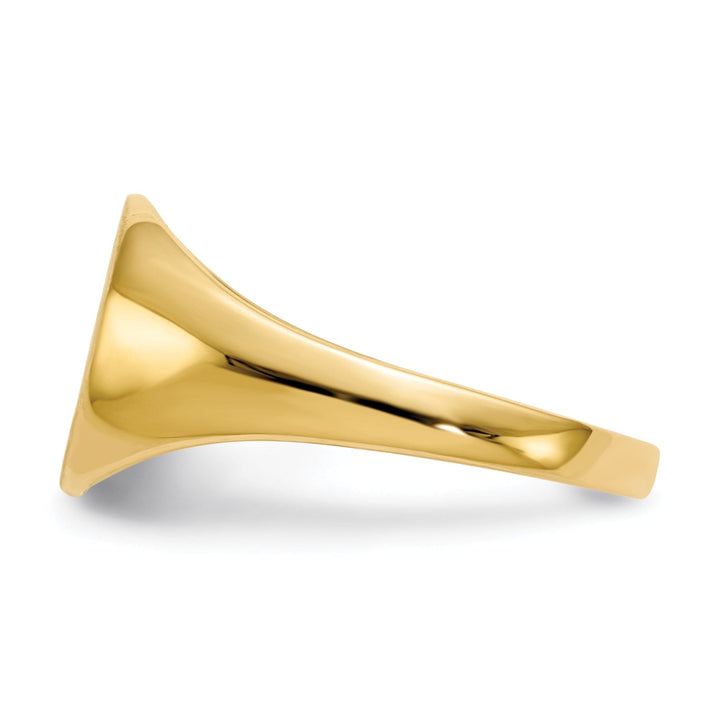 Lovely Rita's Ring 14k Yellow Gold Solid Back Signet Ring