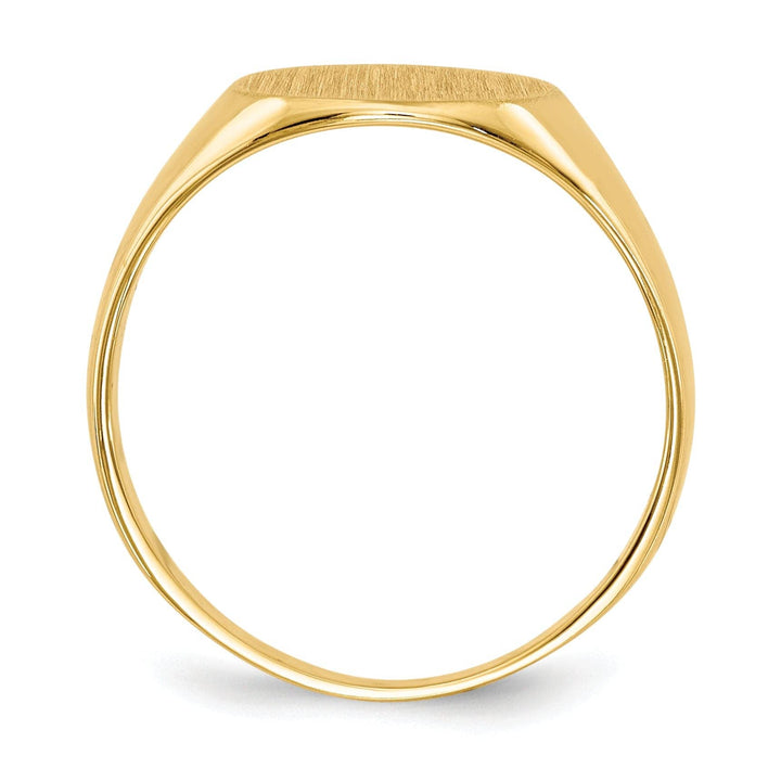 Lovely Rita's Ring 14k Yellow Gold Solid Back Signet Ring