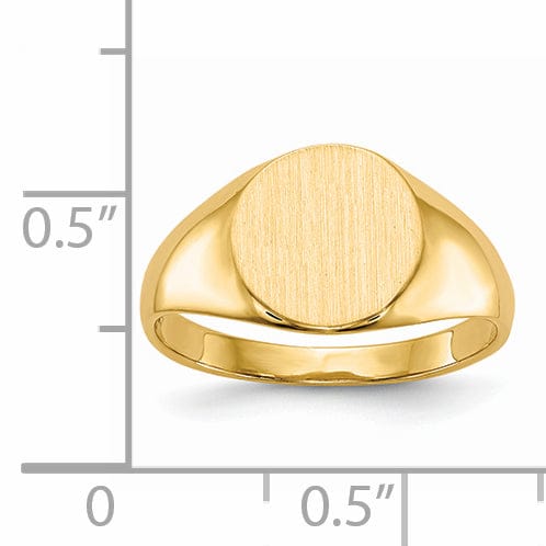 Lovely Rita's Ring 14k Yellow Gold Solid Back Signet Ring