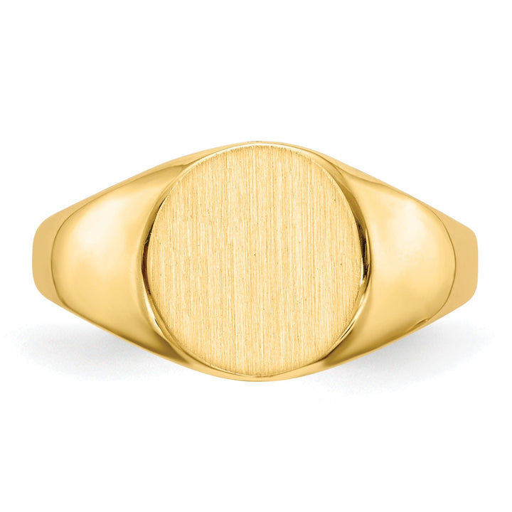 Lovely Rita's Ring 14k Yellow Gold Solid Back Signet Ring