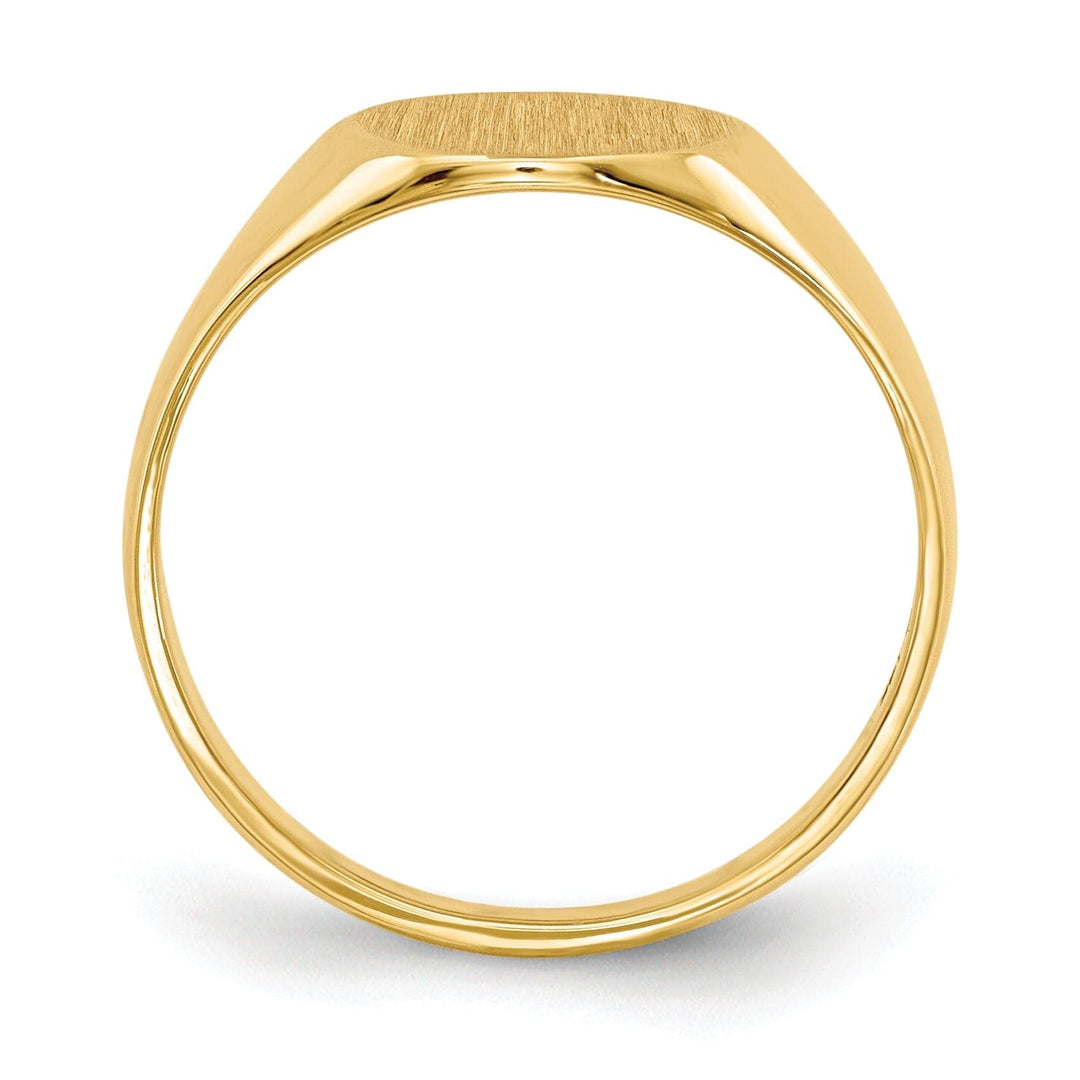 Lovely Rita's Ring 14k Yellow Gold Solid Back Signet Ring