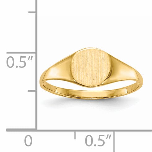 Lovely Rita's Ring 14k Yellow Gold Solid Back Signet Ring