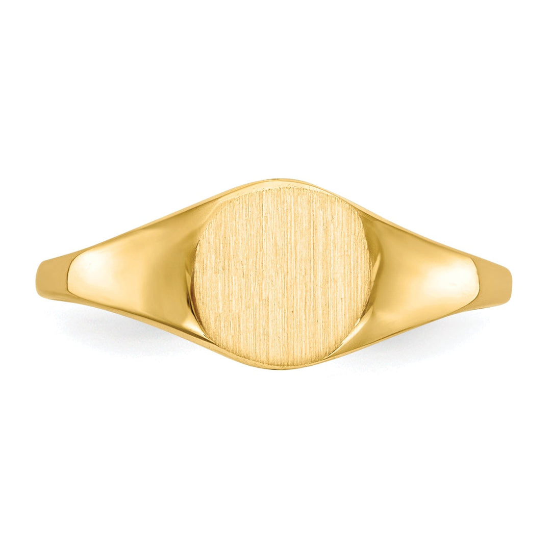 Lovely Rita's Ring 14k Yellow Gold Solid Back Signet Ring