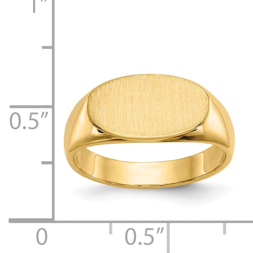 Lovely Rita's Ring 14k Yellow Gold Solid Back Signet Ring