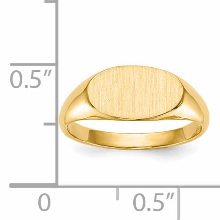 Lovely Rita's Ring 14k Yellow Gold Solid Back Signet Ring