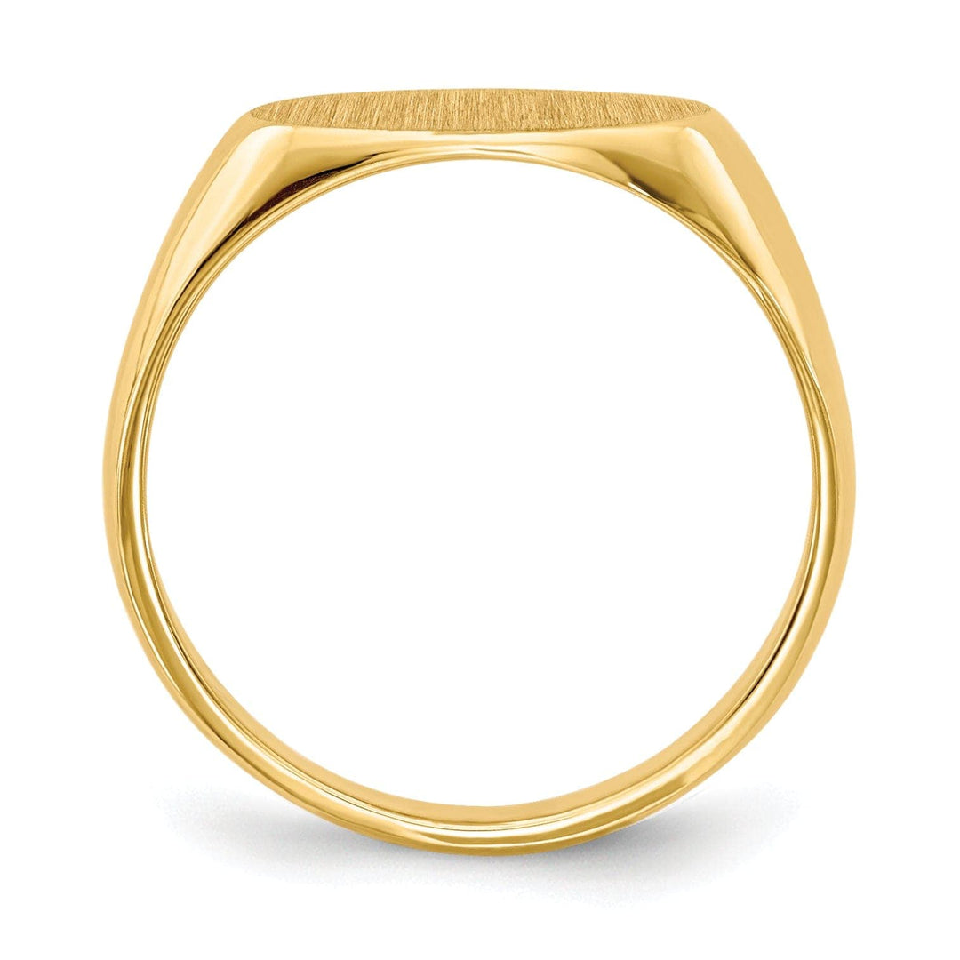 Lovely Rita's Ring 14k Yellow Gold Solid Back Signet Ring