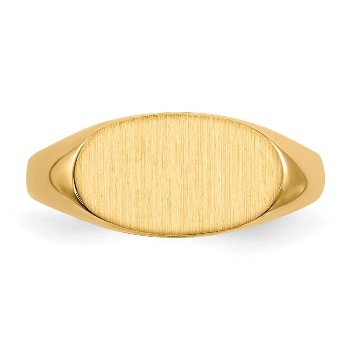 Lovely Rita's Ring 14k Yellow Gold Solid Back Signet Ring